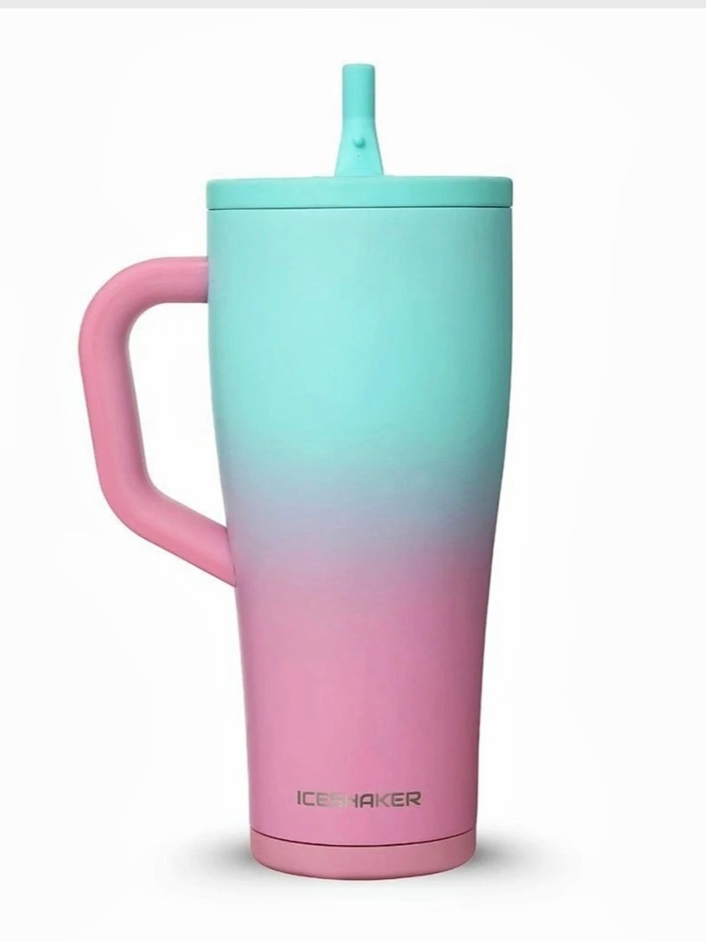 ICE SHAKER 32OZ LEGEND SERIES | PINK & MINT OMBRร INSULATED STAINLESS STEEL TUM